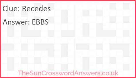Recedes crossword clue - We have the answer for Spongy South Asian rice cakes crossword clue if you need help figuring out the solution!Crossword puzzles provide a fun and engaging way to keep your brain active and healthy, while also helping you develop important skills and improving your overall well-being.. Image via Canva. In our experience, it is best to start …